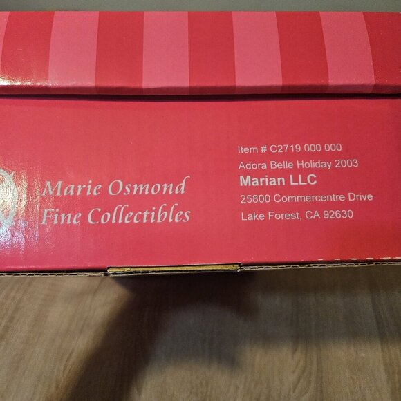 Adora Belle Holiday 2003 Doll Marian 15" Standing By Marie Osmond  In Box Euc - Picture 9 of 9